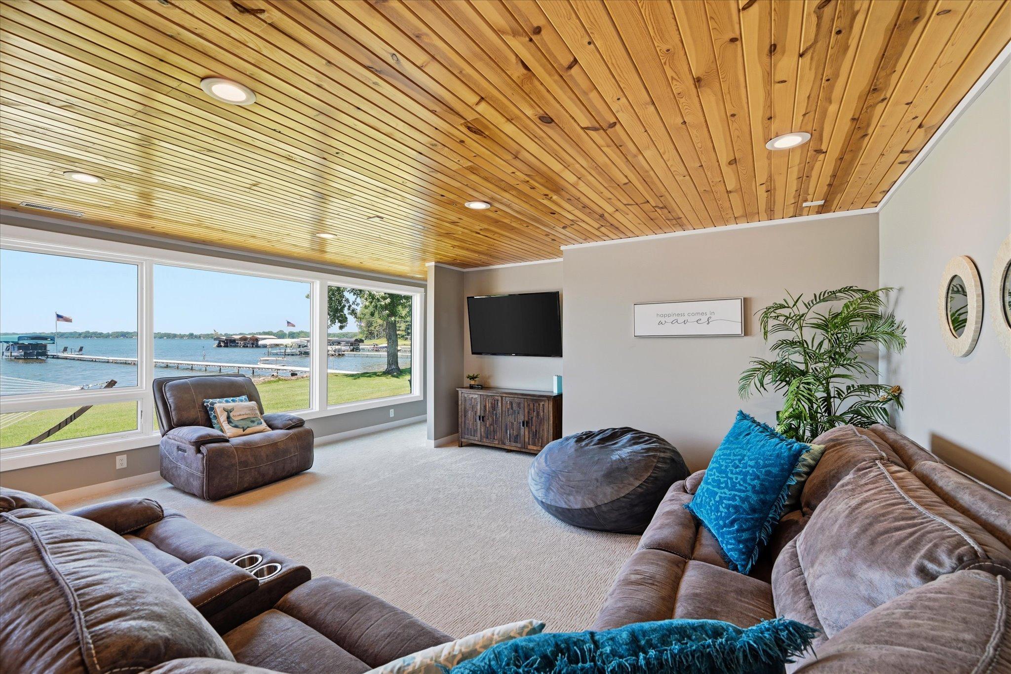 Lower level walkout living room area