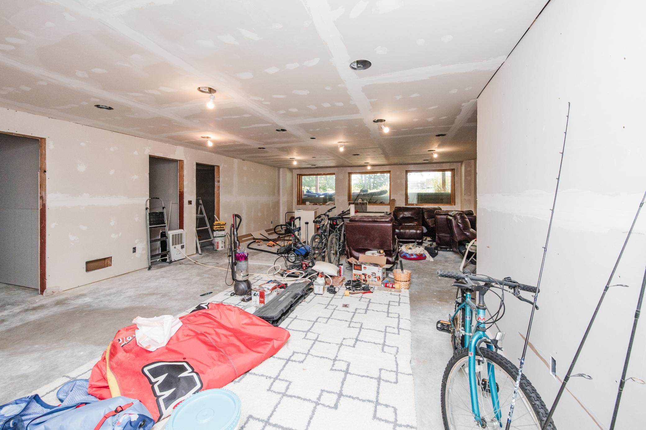 Unfinished Family Room
