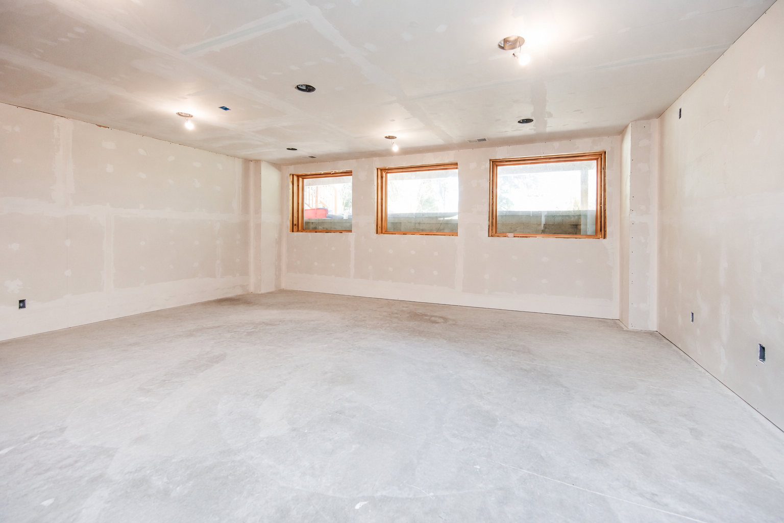 Virtually Cleared Unfinished Family Room