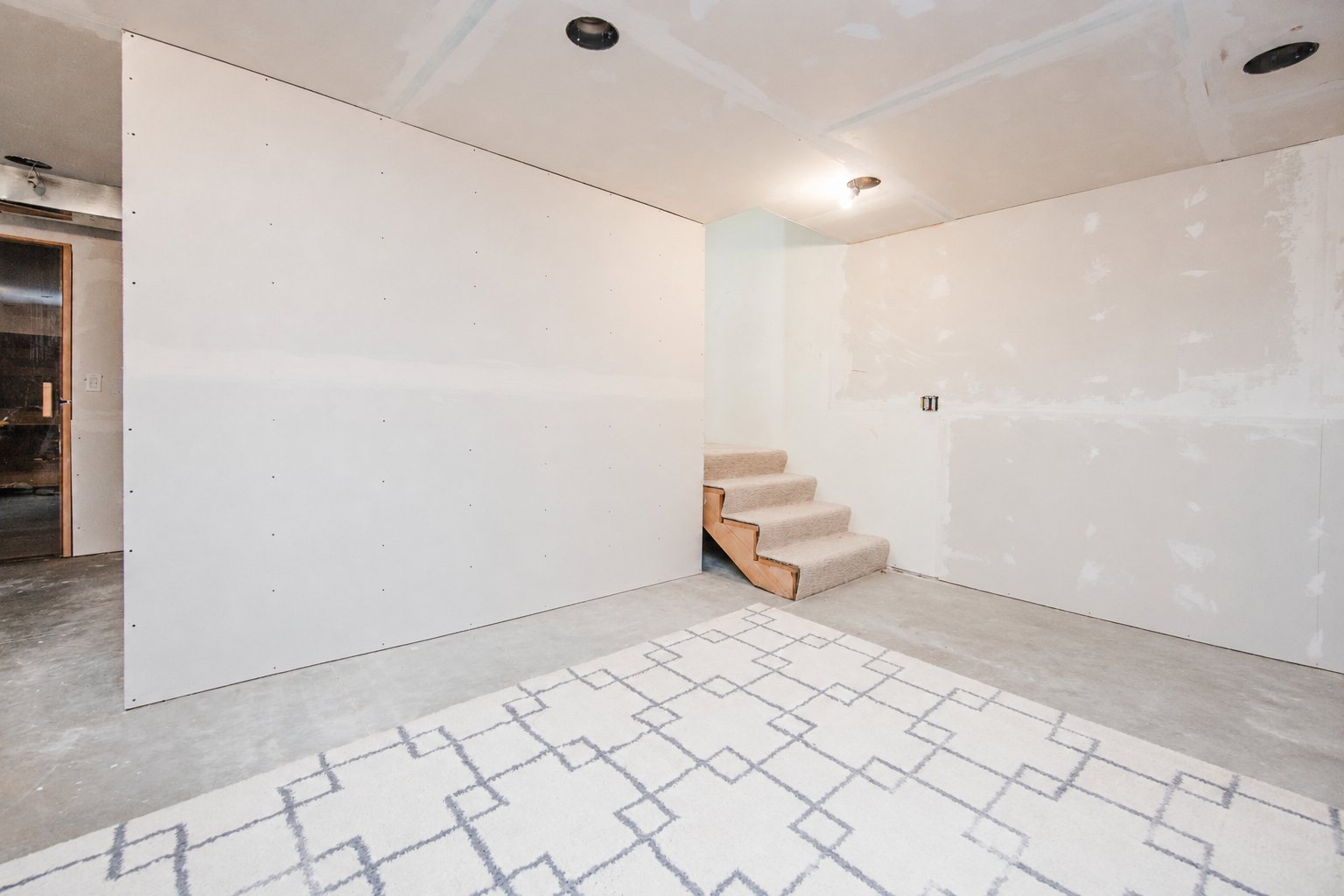 Virtually Cleared Unfinished Family Room