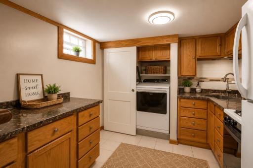 Lower Level Full Kitchen plus New Washer & Dryer