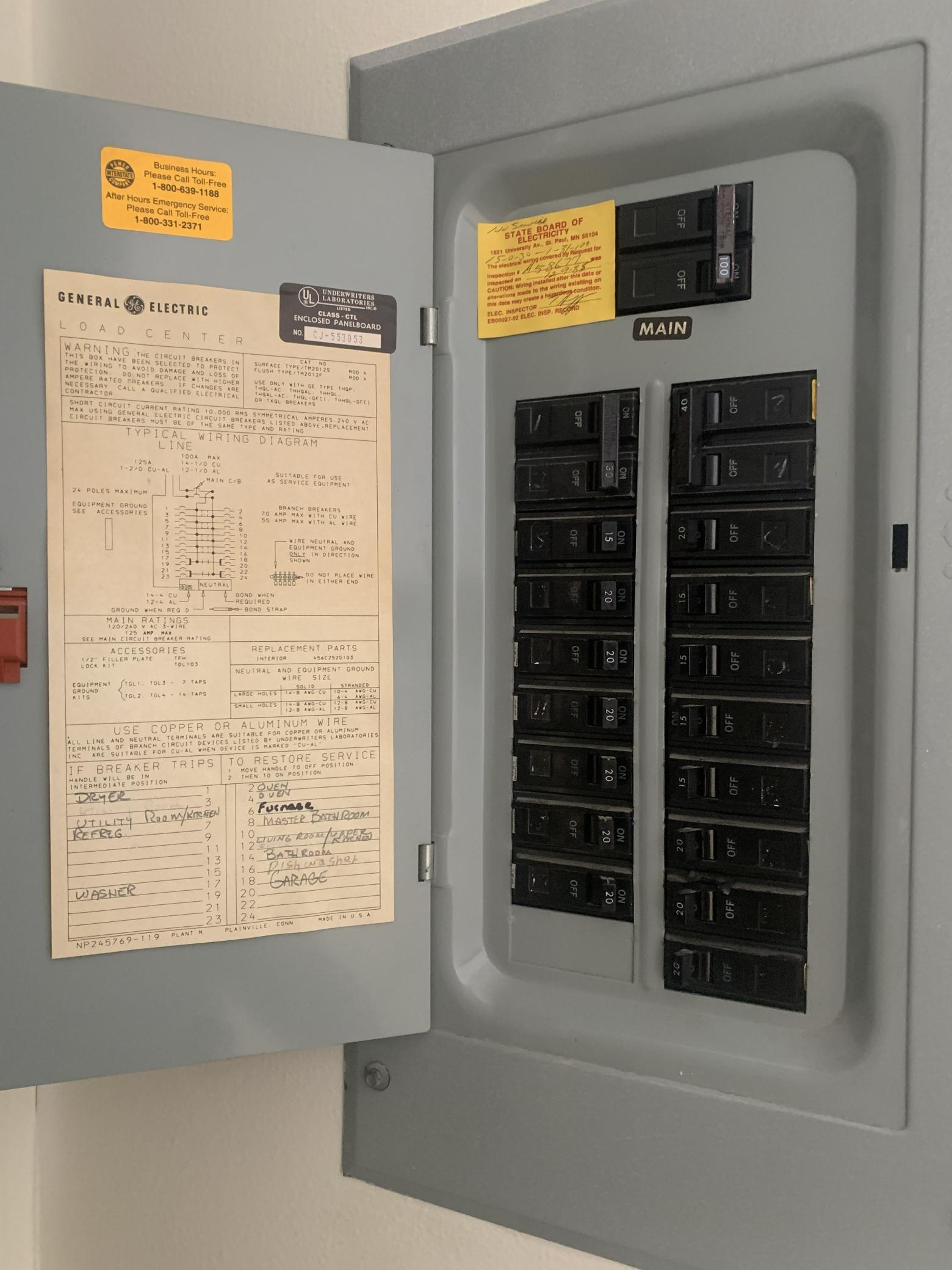303 - 100amp Electrical Panel