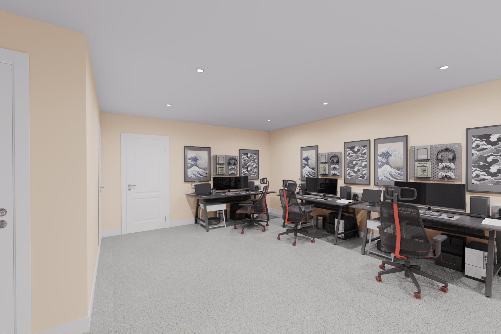 Game Room Virtually Finished/Staged