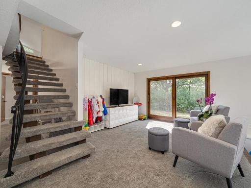 The family room on the walkout level.