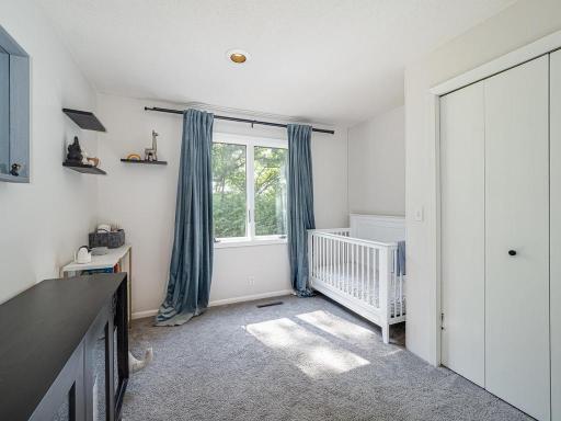 A lower level bedroom-all three bedrooms on this level face the lake.