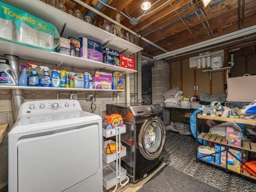 Laundry and storage room . Mechanical updates----new energy efficient furnace (2018); new central air (2024); new water softener (2022).