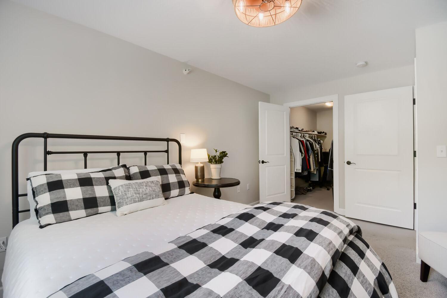 Primary bedroom has a large walk in closet.