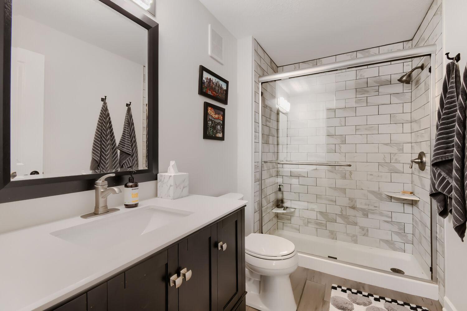 3/4 remodeled bathroom.