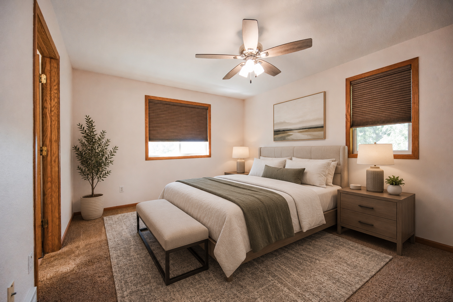 Virtually Staged UL Primary Bedroom