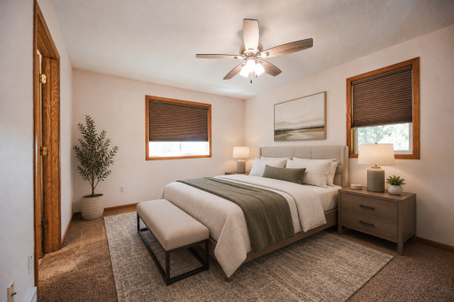 Virtually Staged UL Primary Bedroom