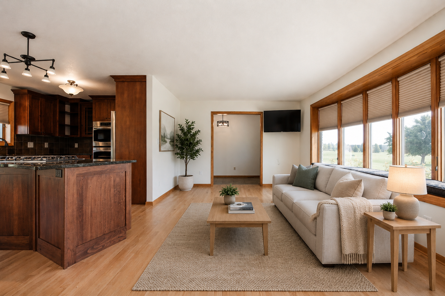 Virtually Staged Living Room