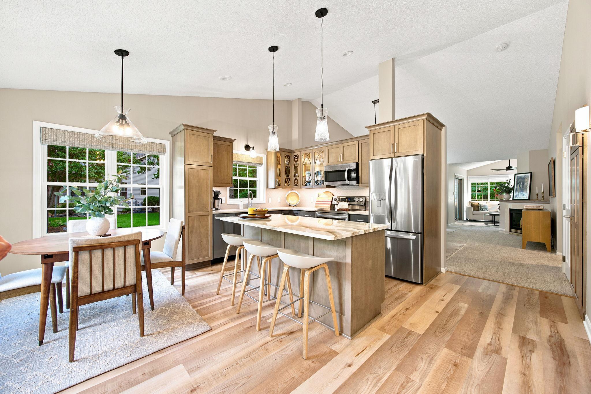 All new LVP flooring throughout kitchen and breakfast area.