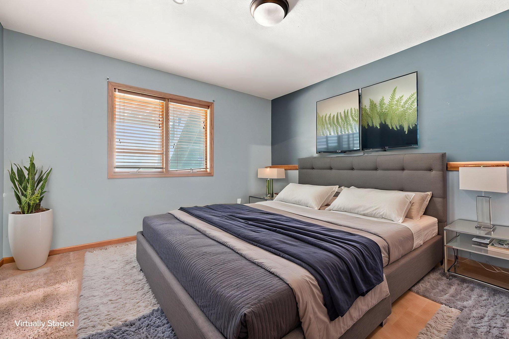 virtually staged lower level 5th bedroom