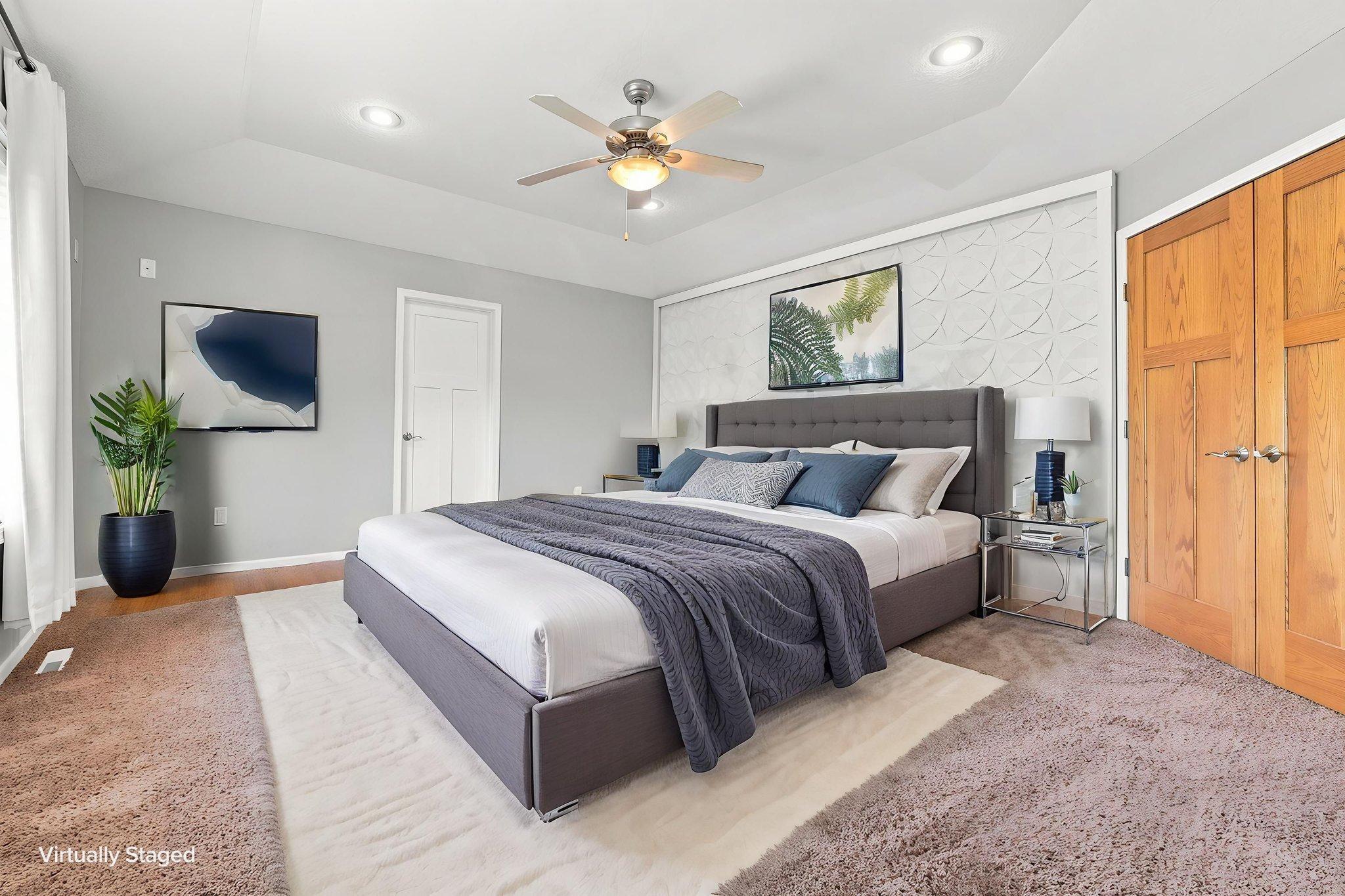 Welcome to upper level primary oasis. With an ensuite bathroom and a walk-in closet of your dreams