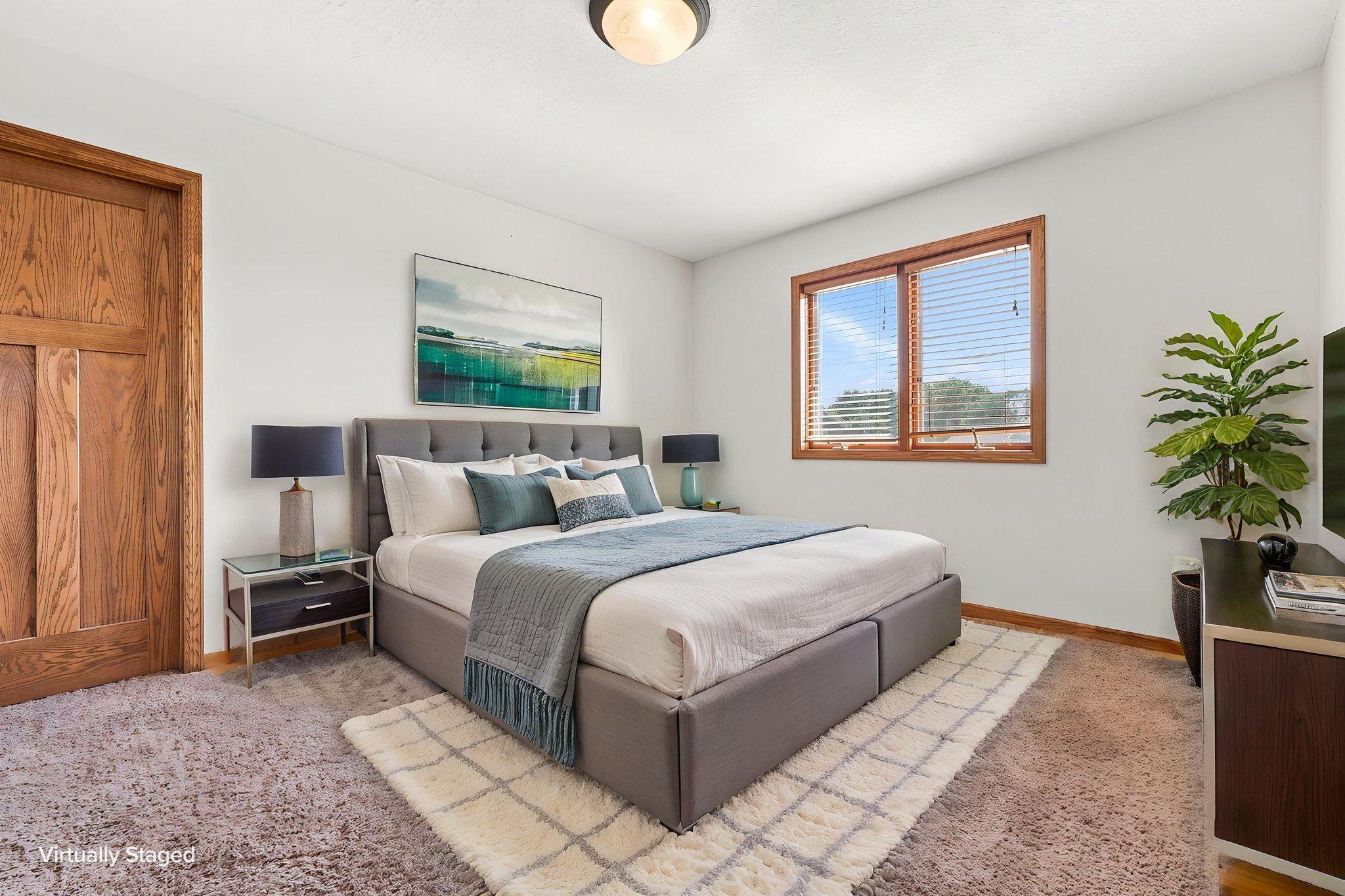 4th upper level bedroom virtually staged