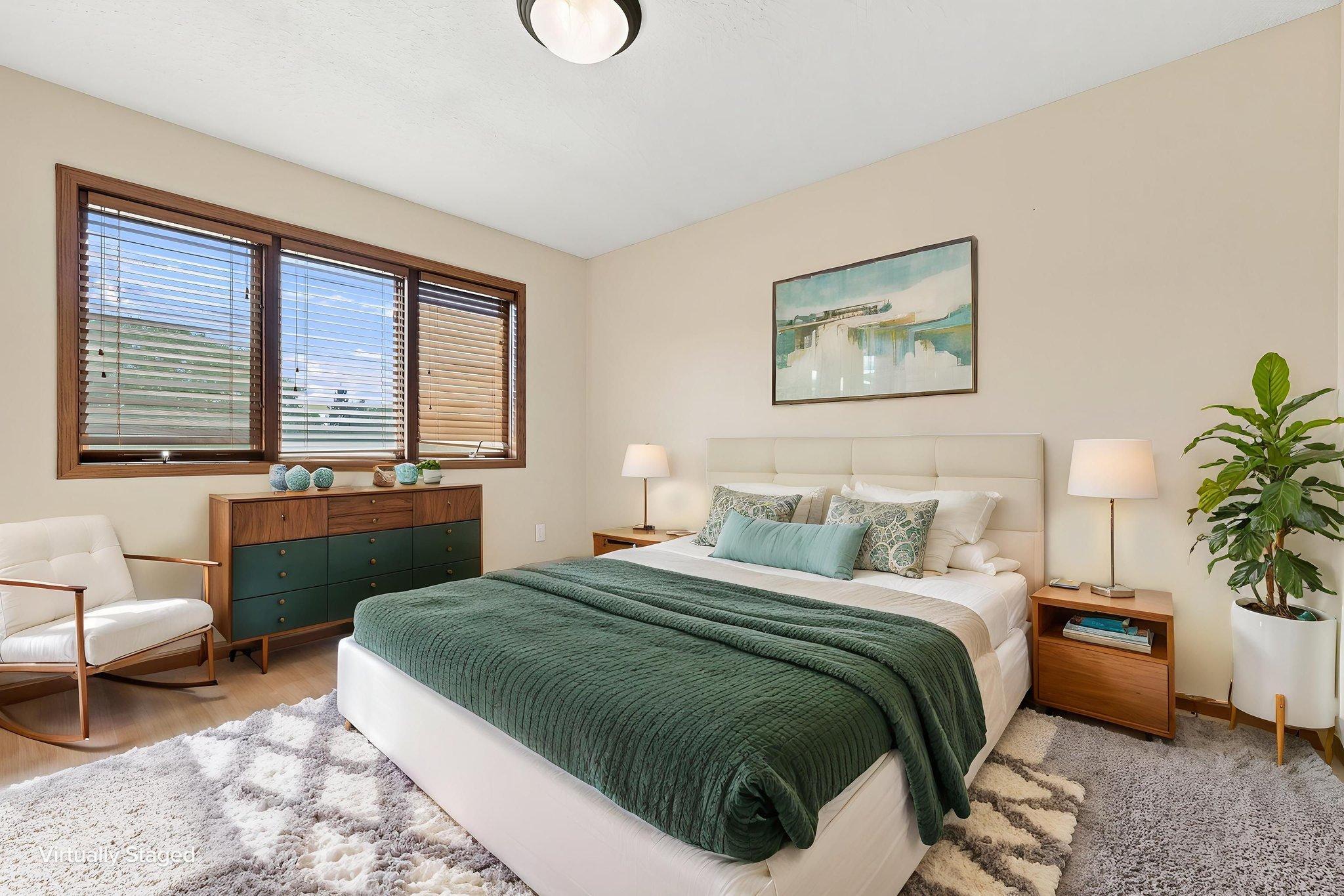 3rd upper level bedroom virtually staged