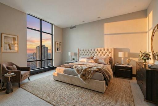 beautiful views from your primary bedroom (virtually staged)