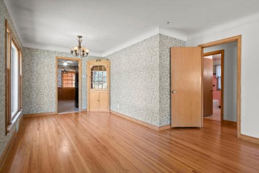 Dining room with corner hutch