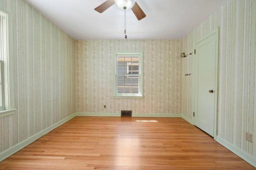 Gleaming hardwood floors too!