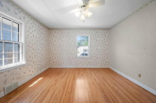 West view of primary main floor bedroom