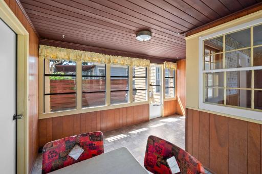 Breezeway/porch - windows overlook patio