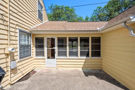 Another view of the rear patio