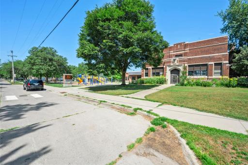 Loring school across the street