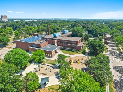 Another aerial view of Victory Park and Loring School