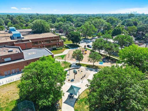 Aerial view of Victory Park