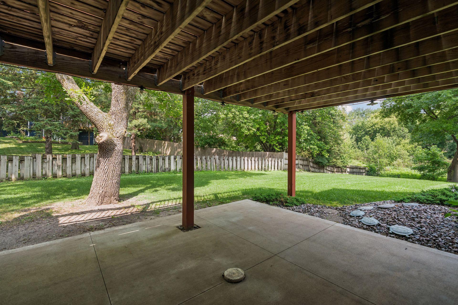Concrete patio area