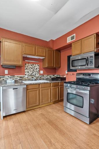 Stainless steel appliances.