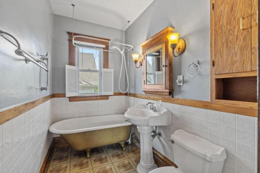 Unit 2 full bath with claw foot!