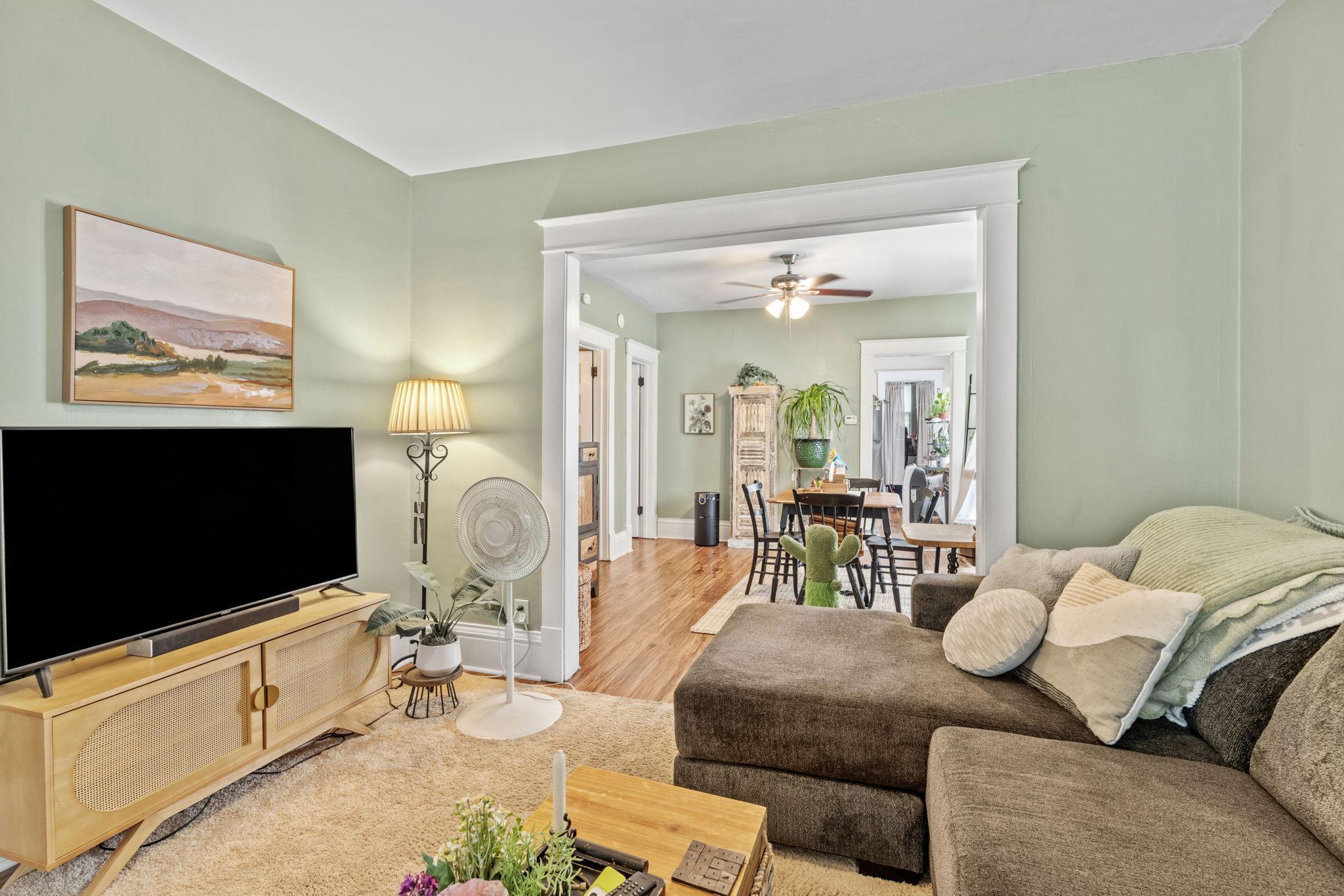 Hardwoods, period millwork, high ceilings...