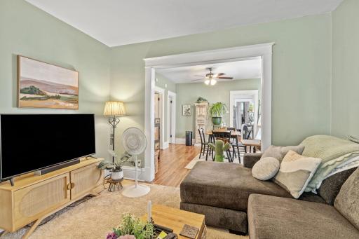 Hardwoods, period millwork, high ceilings...