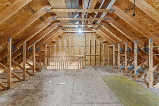 Garage attic space.