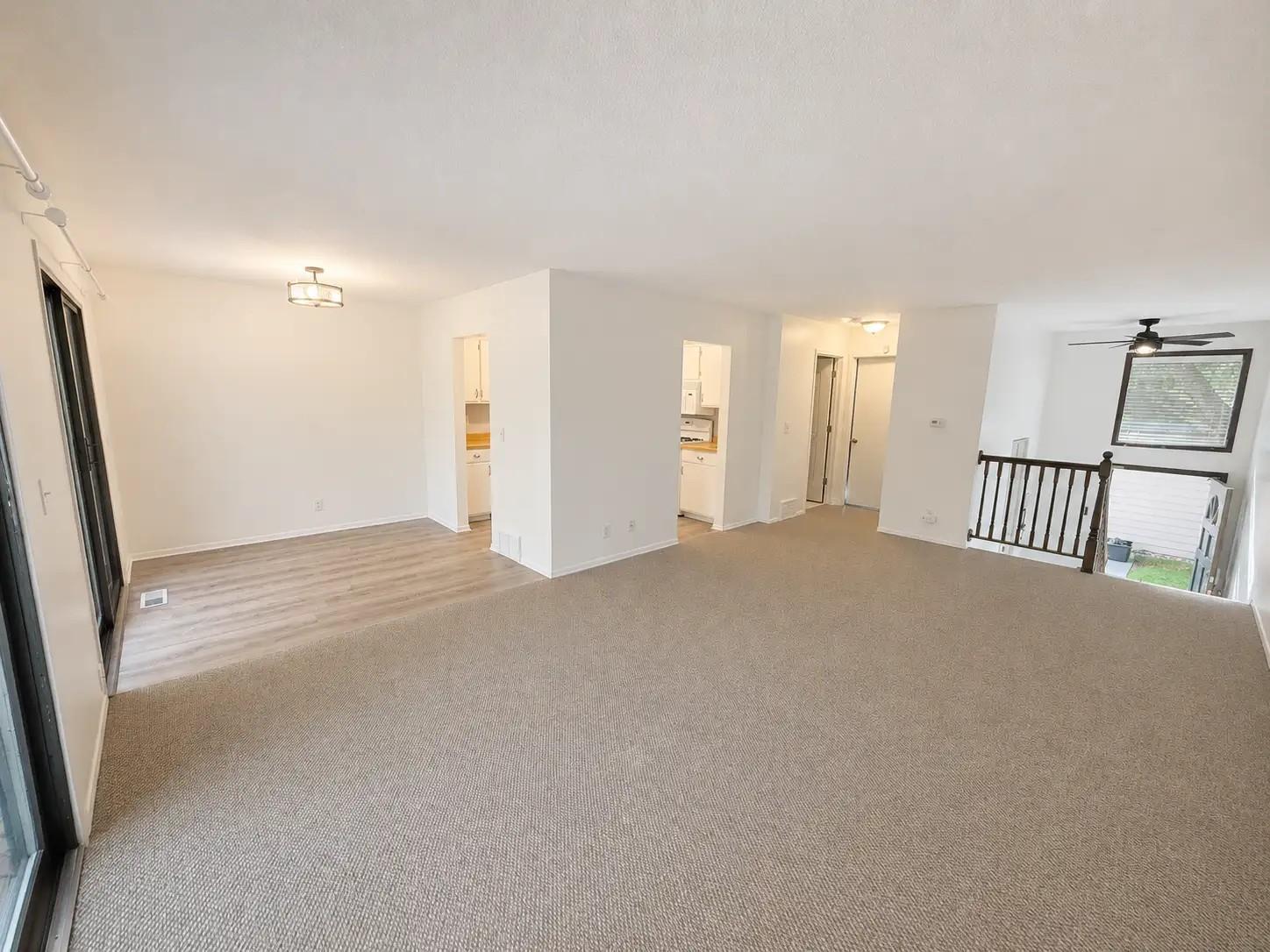 Living room and kitchen on main level