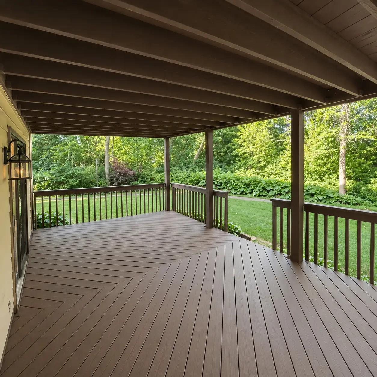 Lower level deck.