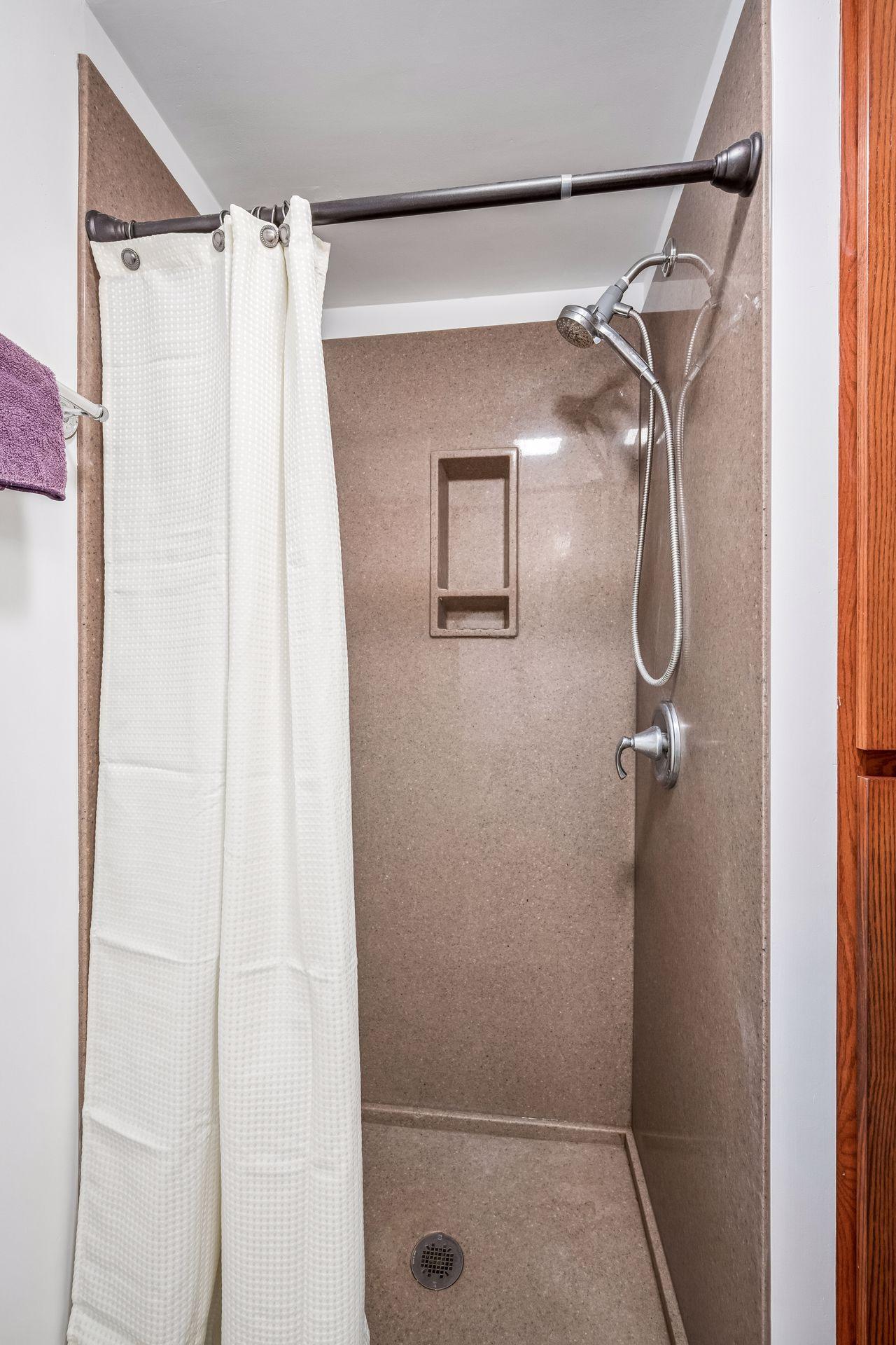 Lower level shower