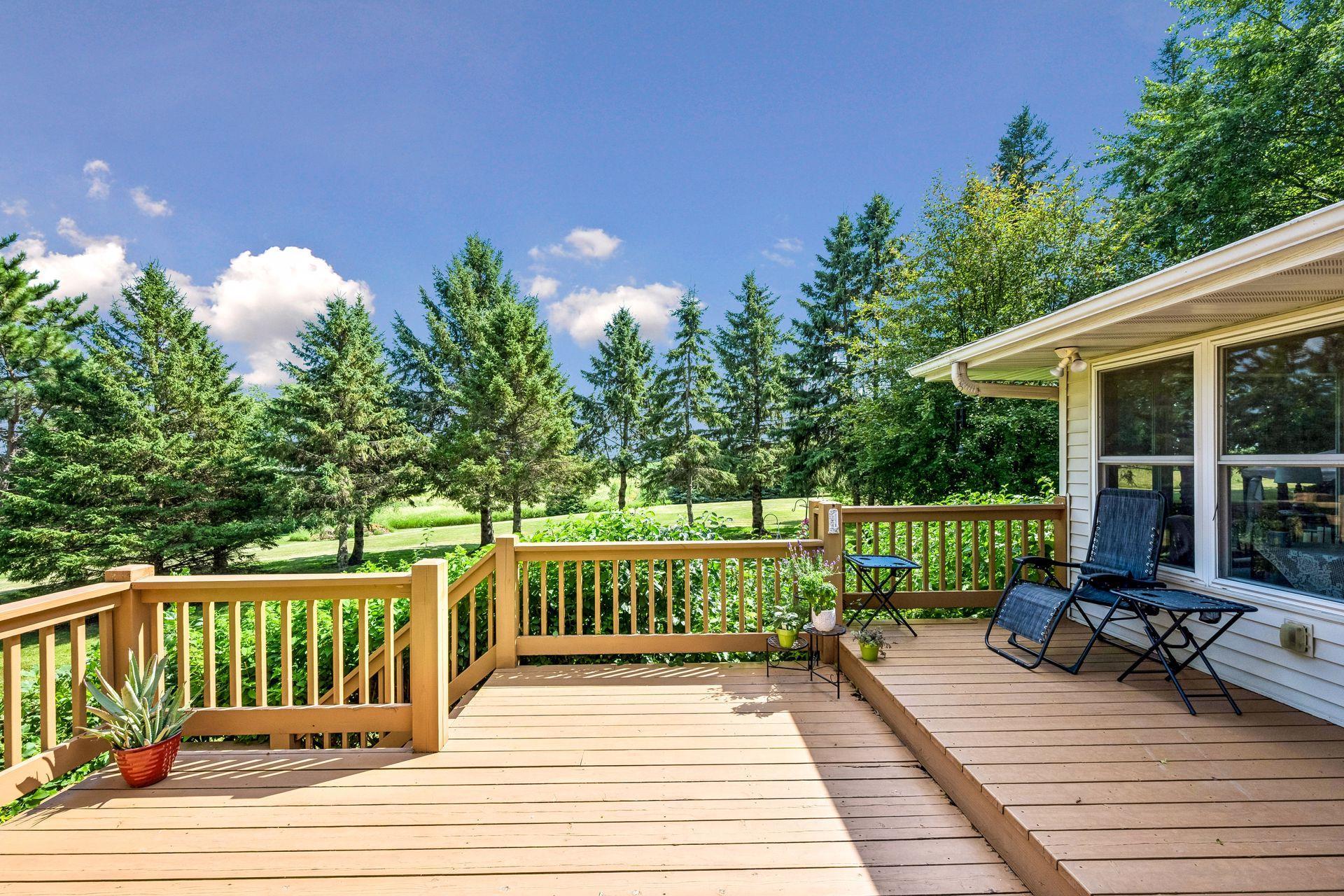 Deck with open space views!