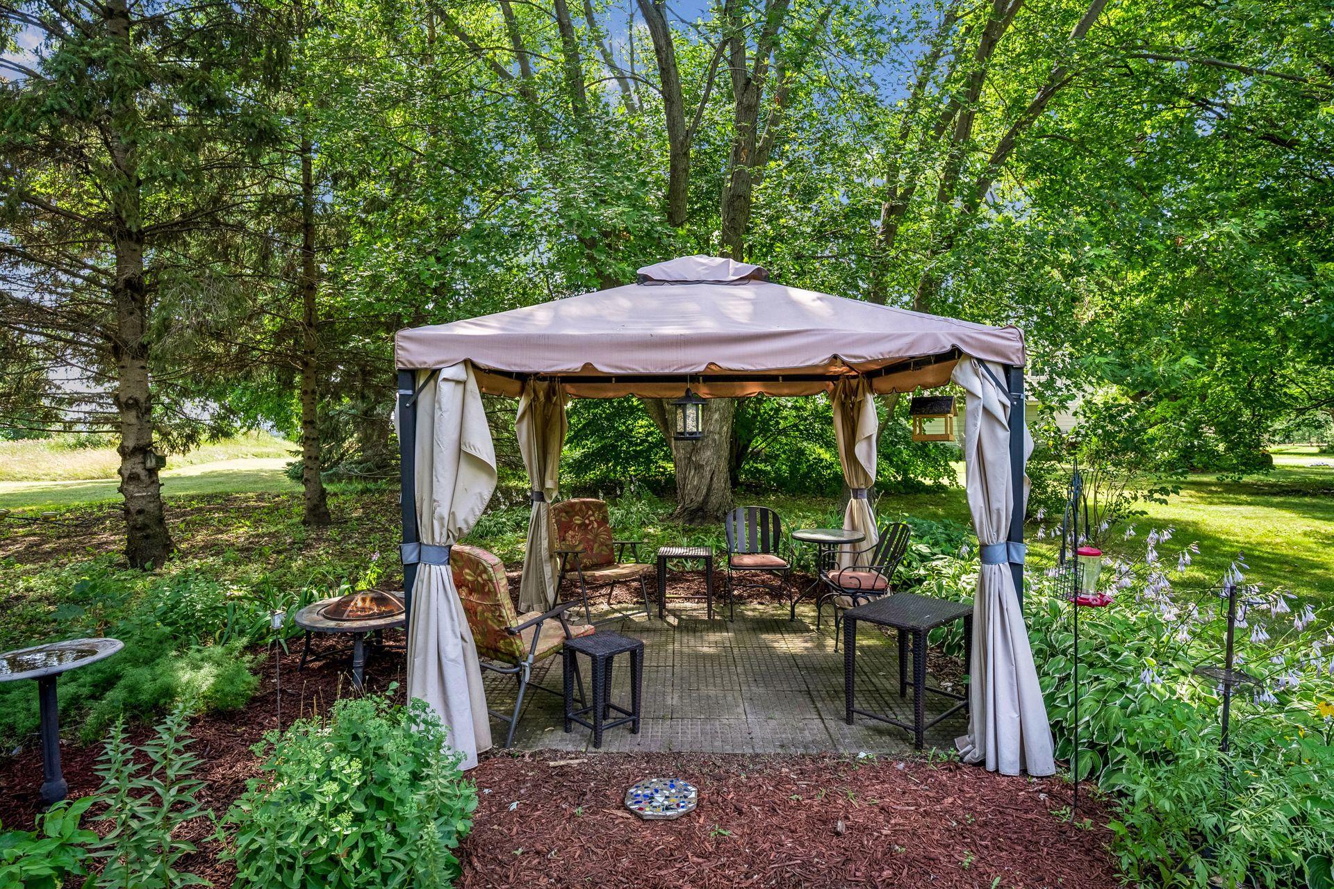 Gazebo oasis awaits.