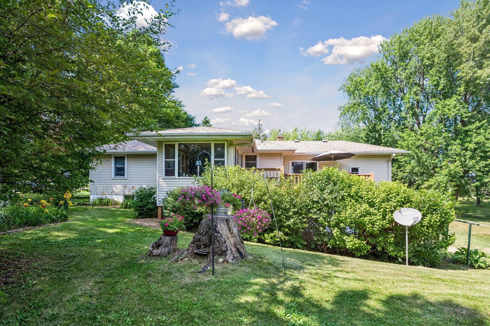Backyard view of the home