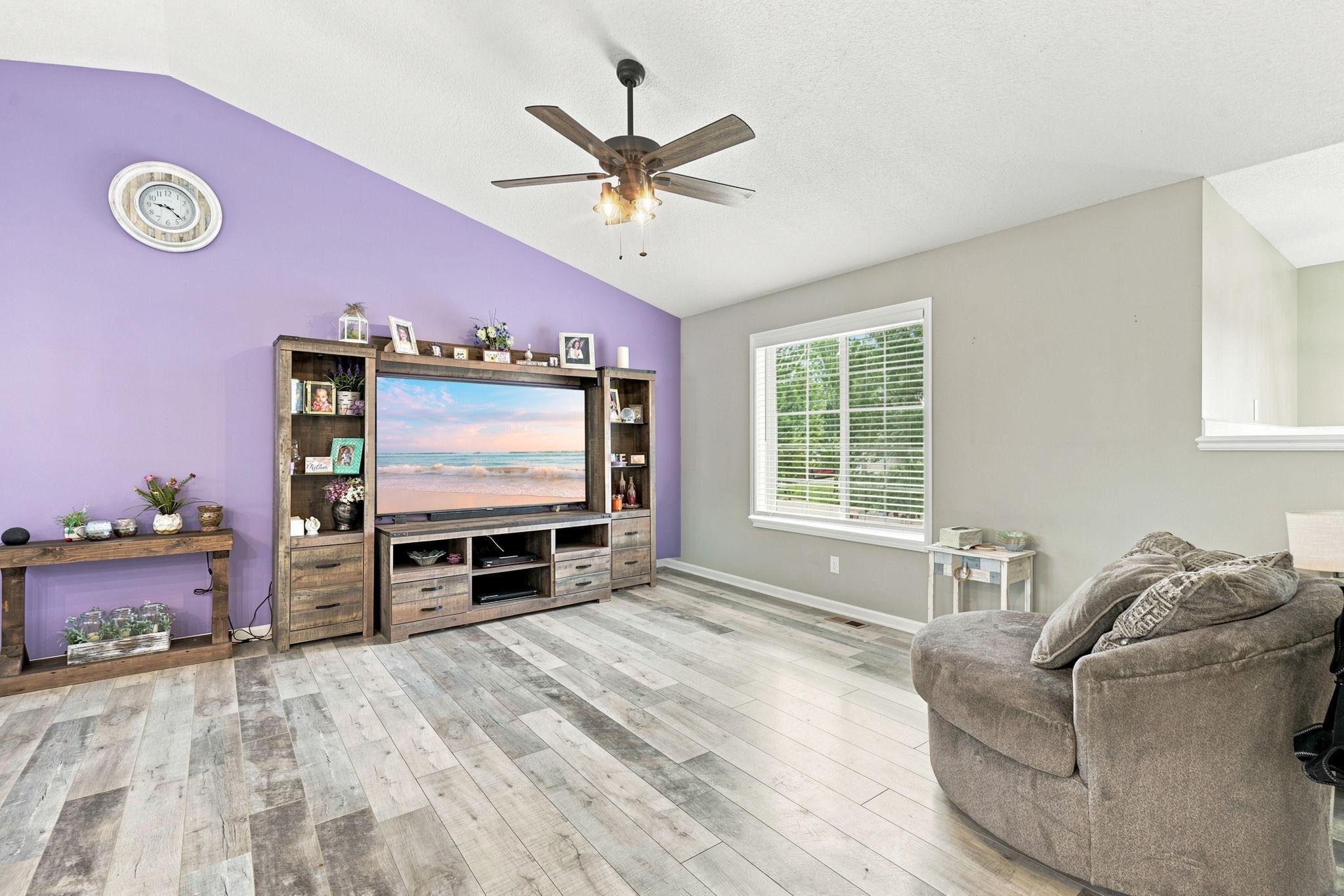 Bright and Welcoming Living Space with Modern Farmhouse Finishes