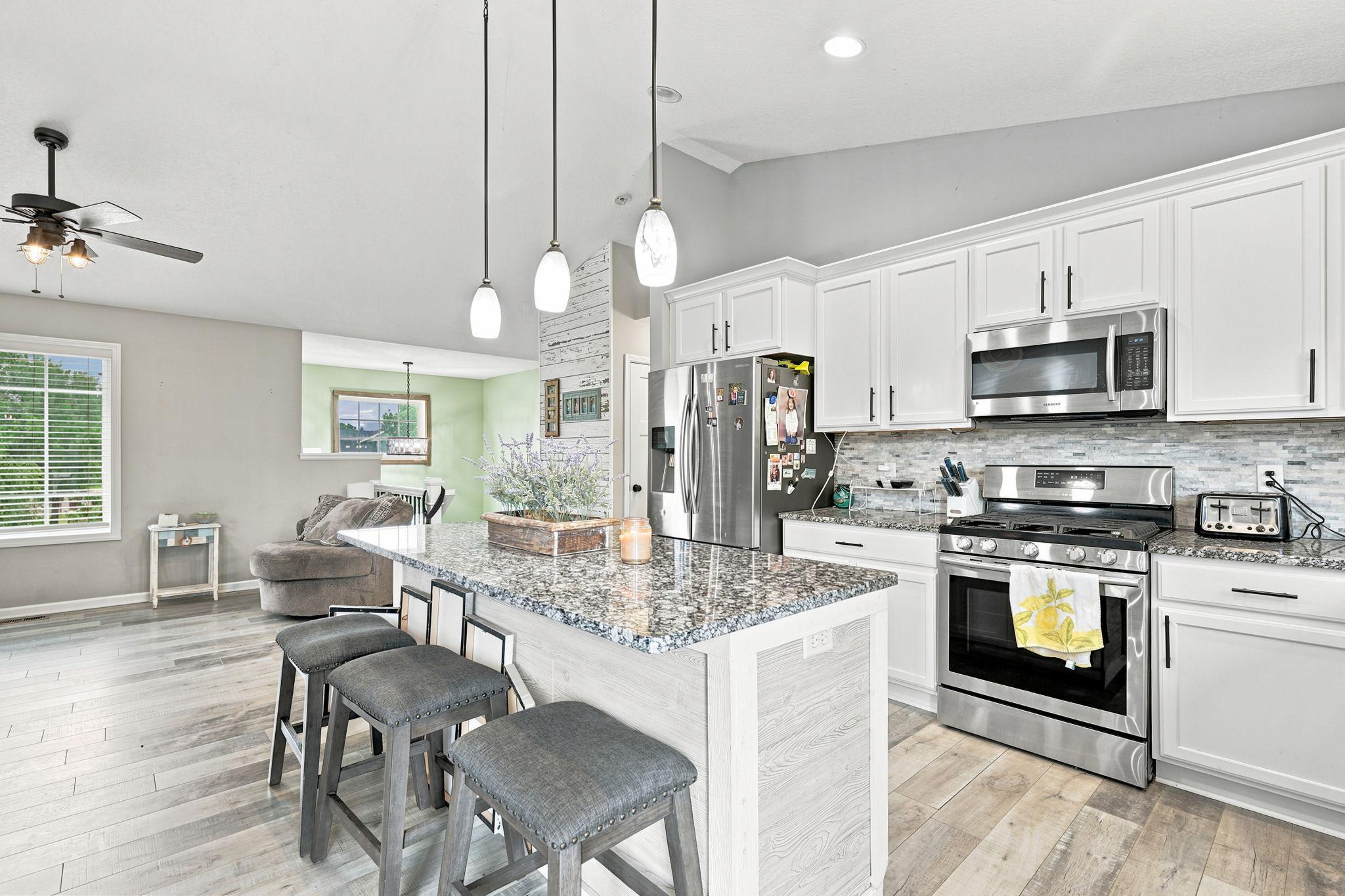 Beautiful Kitchen with a Functional Layout and Stainless Steel Appliances