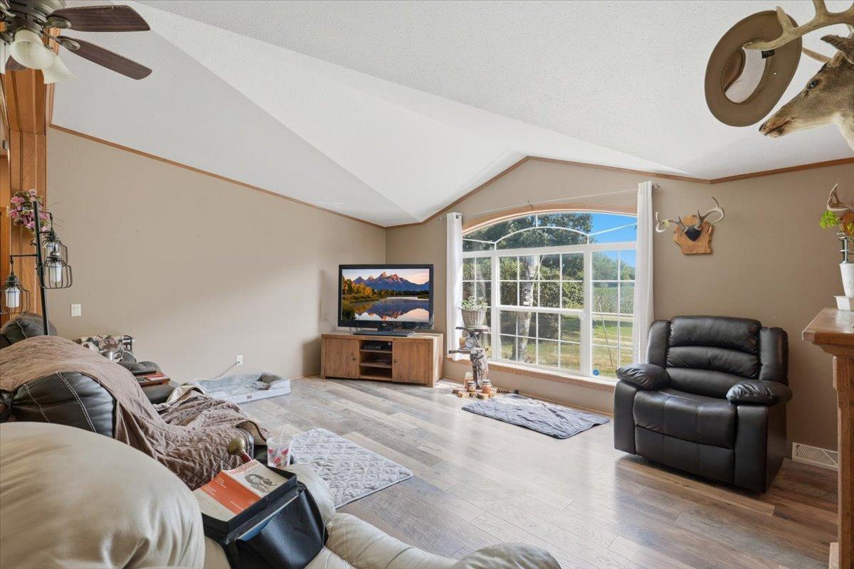 Spacious living room with lots of natural light
