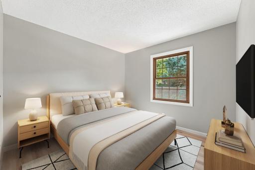 Virtually staged bedroom