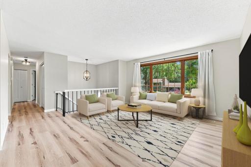Virtually staged living room