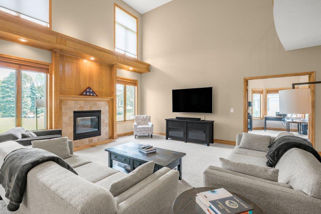 Gas fireplace in living room