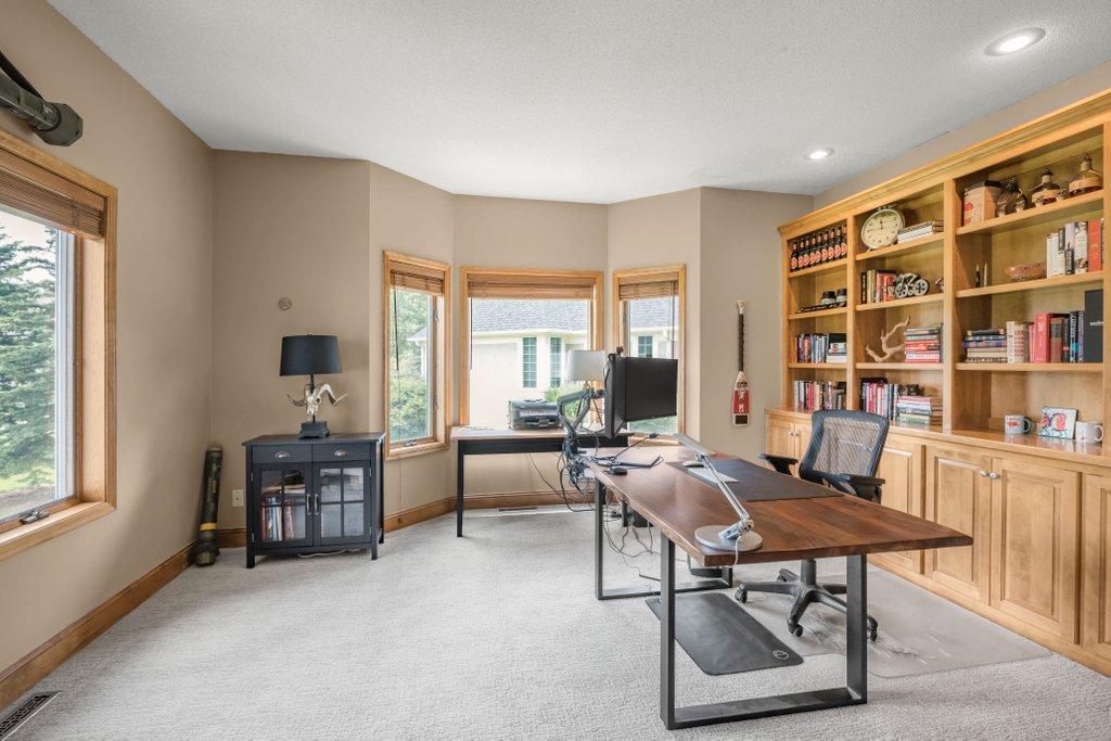 Main floor office with built-ins
