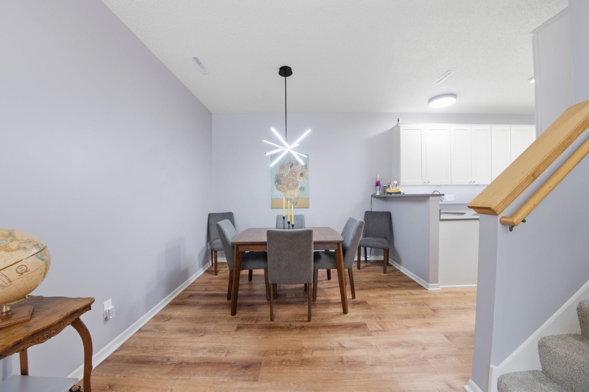 Spacious dining room