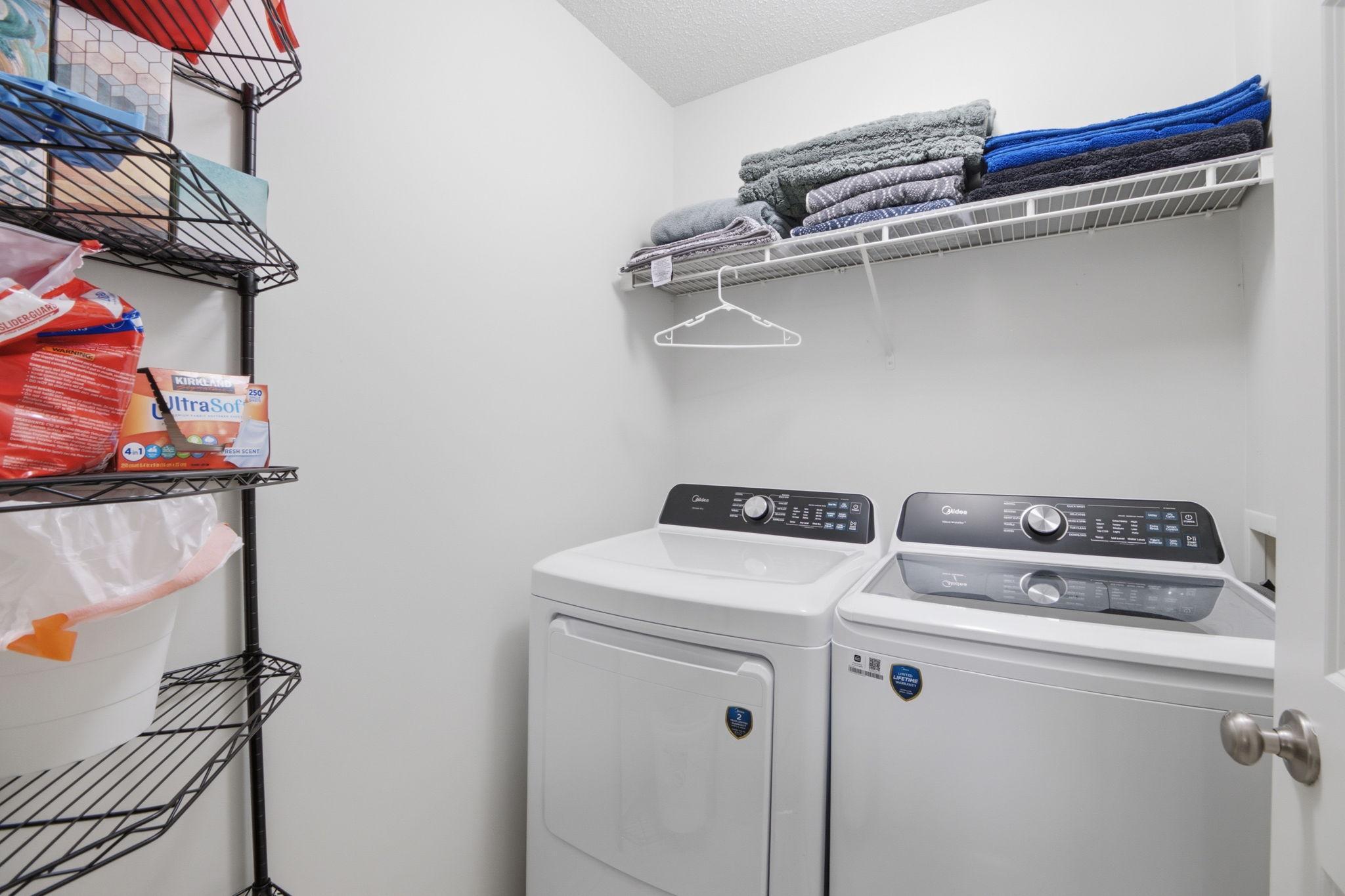 Bedroom level laundry